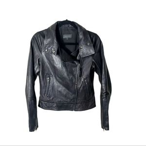 Mackage for Aritzia black leather Moto jacket size extra small